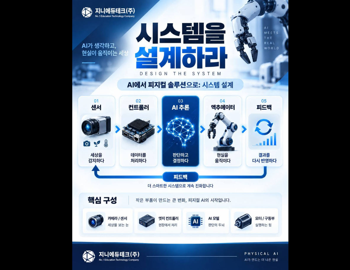 지니에듀테크의 피지컬 AI, 생각을 넘어 현실을 움직이다